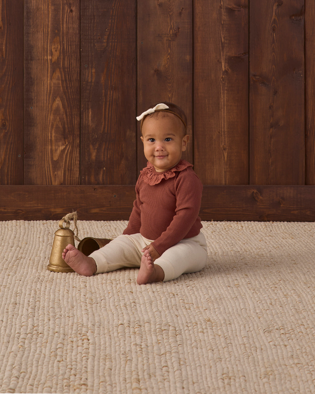 Ruffle Collar Bodysuit Redwood