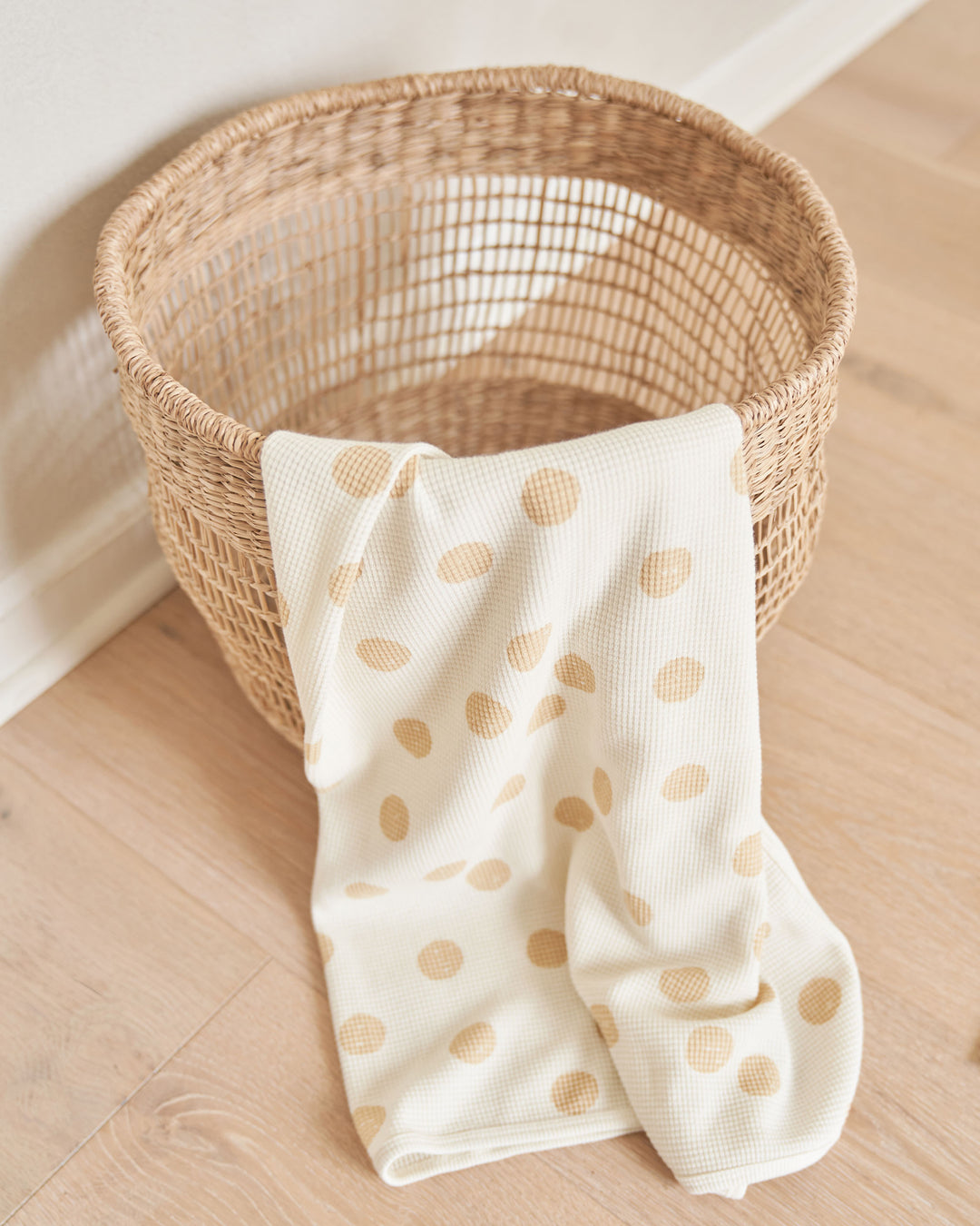 Quincy Mae Waffle Baby Blanket - Butter Dots