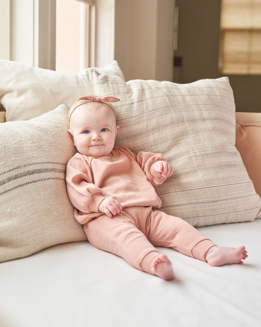 Quincy Mae Little Knot Headband - Rose