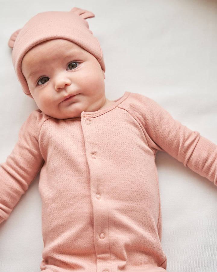 Quincy Mae Baby Bear Beanie - Rose