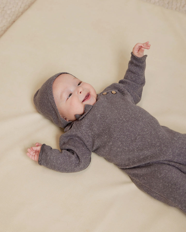 Quincy Mae Cozy Heather Knit Jumpsuit - Navy
