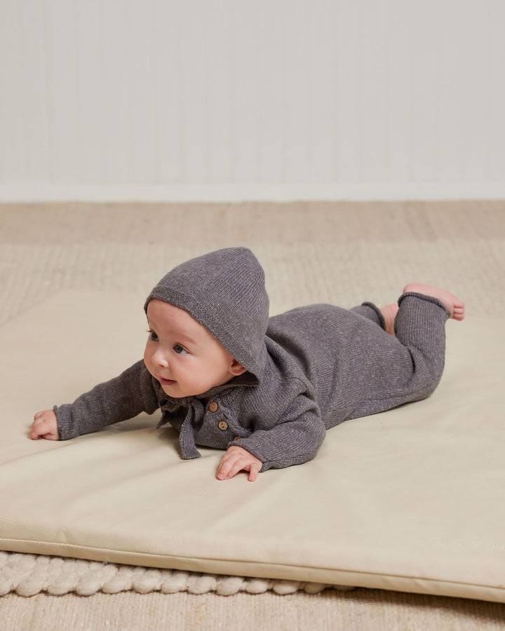 Quincy Mae Cozy Heather Knit Jumpsuit - Navy