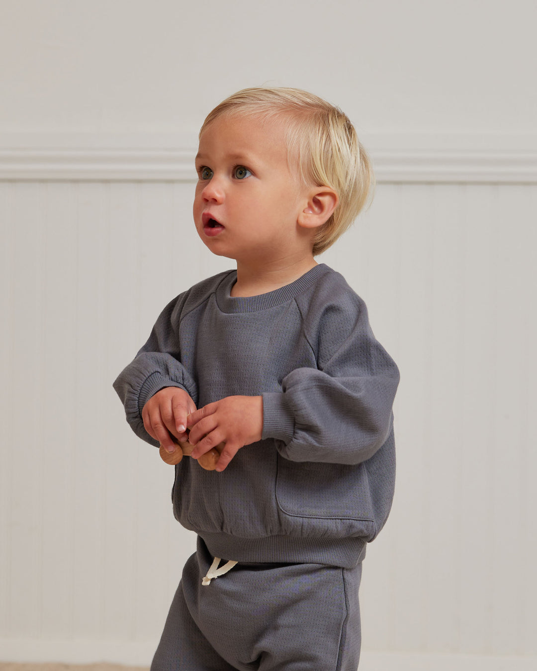 Quincy Mae Pocket Sweatshirt - Navy