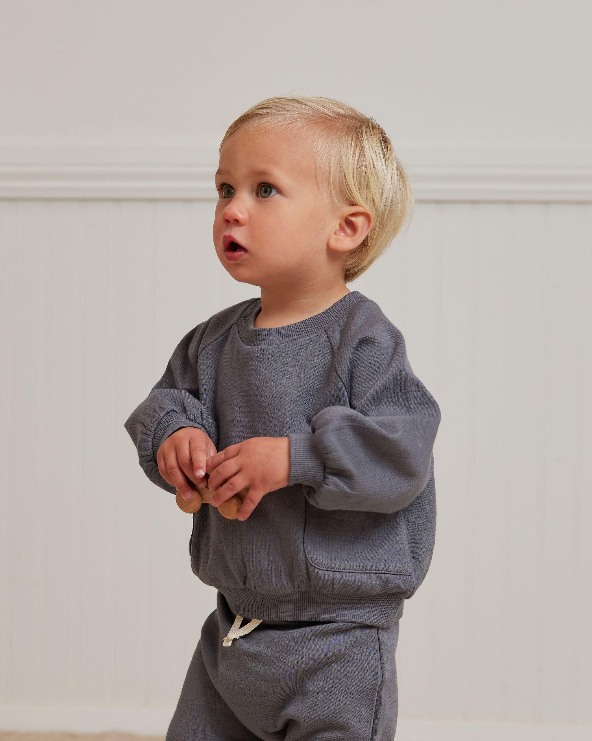 Quincy Mae Pocket Sweatshirt - Navy