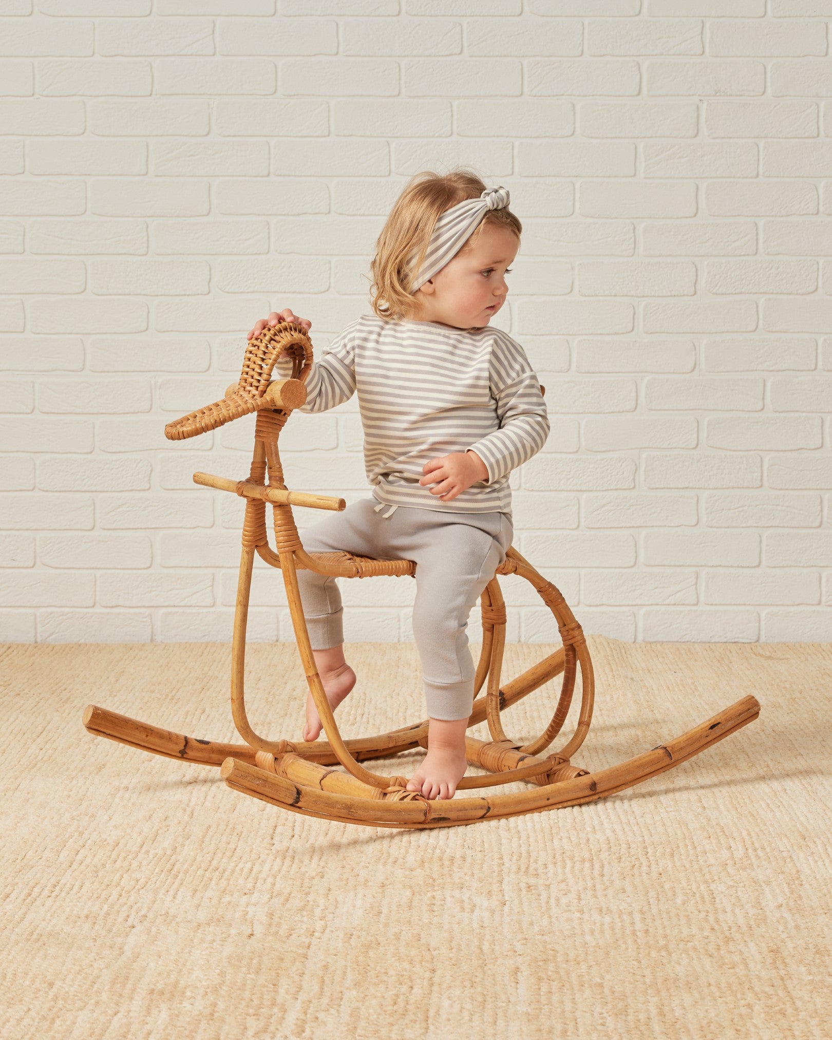 Quincy Mae Long Sleeve Tee - Periwinkle Stripe