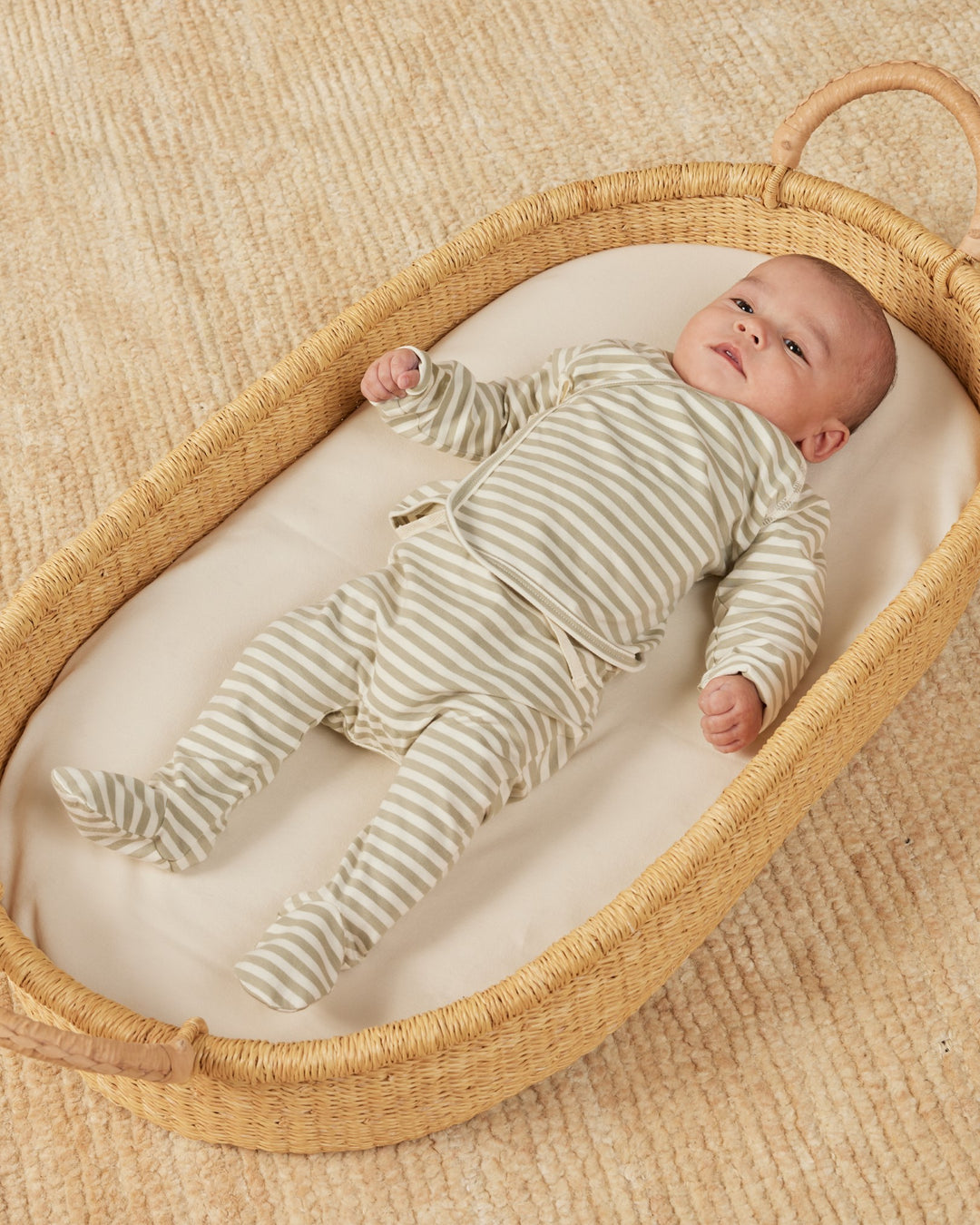 Quincy Mae Wrap Top & Footed Pant Set - Sage Quincy Mae Wrap Top & Footed Pant Set - Sage