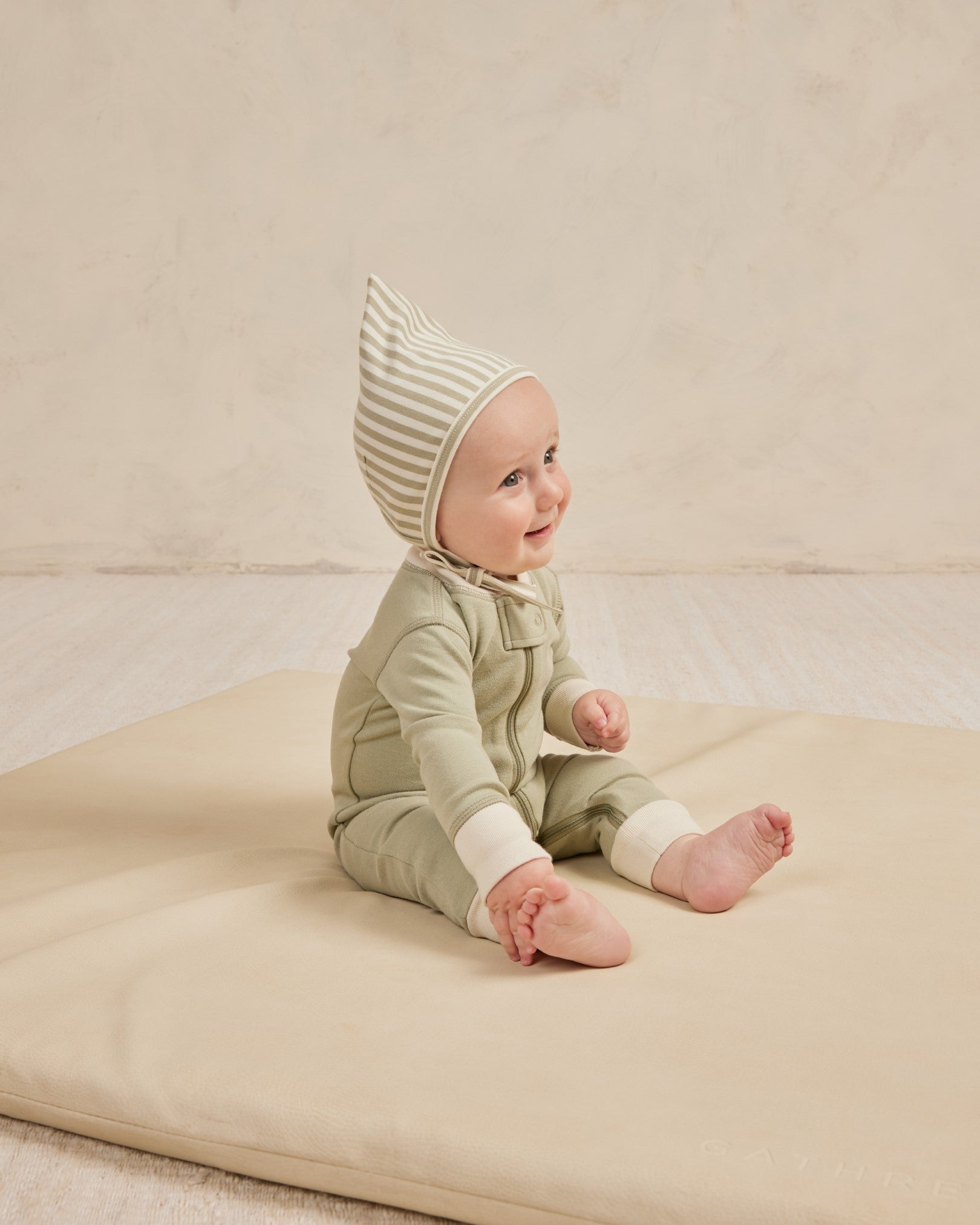 Quincy Mae Zip Long Sleeve Sleeper - Sage