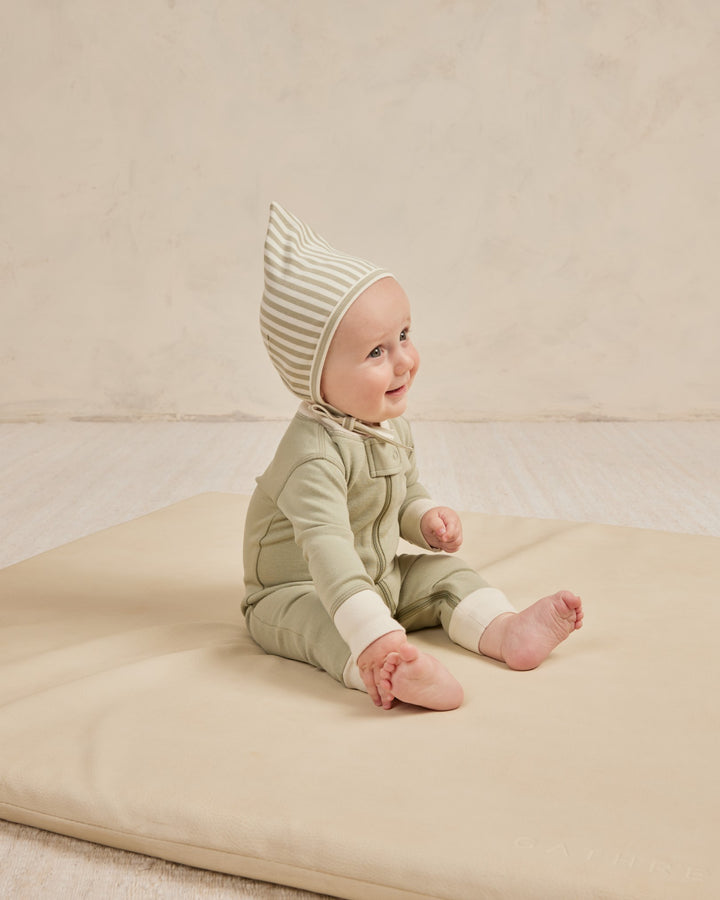 Quincy Mae Zip Long Sleeve Sleeper - Sage