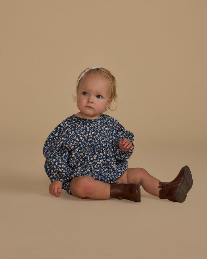 Rylee + Cru Gwen Romper - Blue Floral