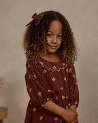 Freya Dress - Brick Floral