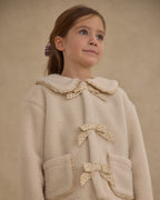 Shearling Collared Coat - Natural