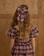 Oversized Bow - Burgundy Plaid