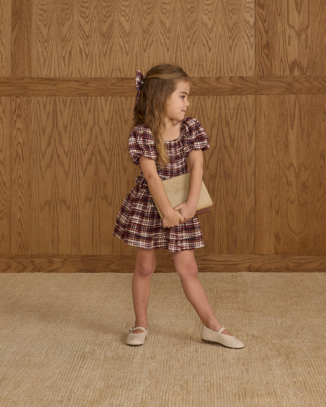 PRE-ORDER Rylee + Cru India Dress || Burgundy Plaid