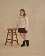 Shearling Collared Coat - Natural