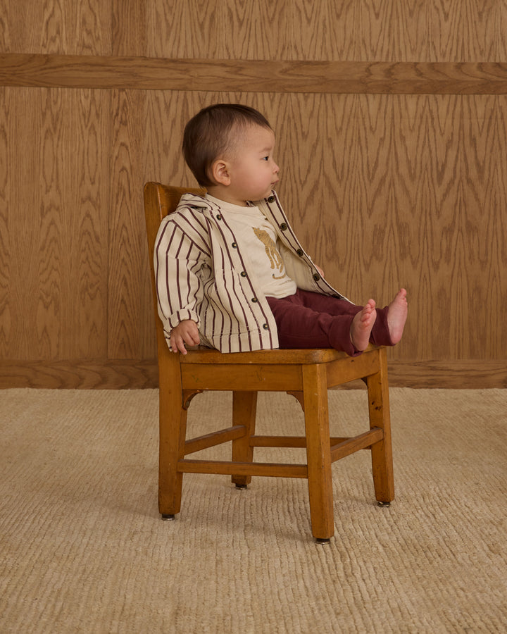 PRE-ORDER Rylee + Cru Sammy Jacket || Burgundy Pinstripe