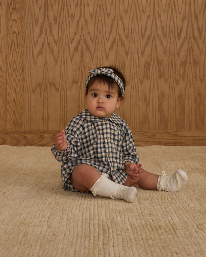 PRE-ORDER Rylee + Cru Camille Dress || Navy Check