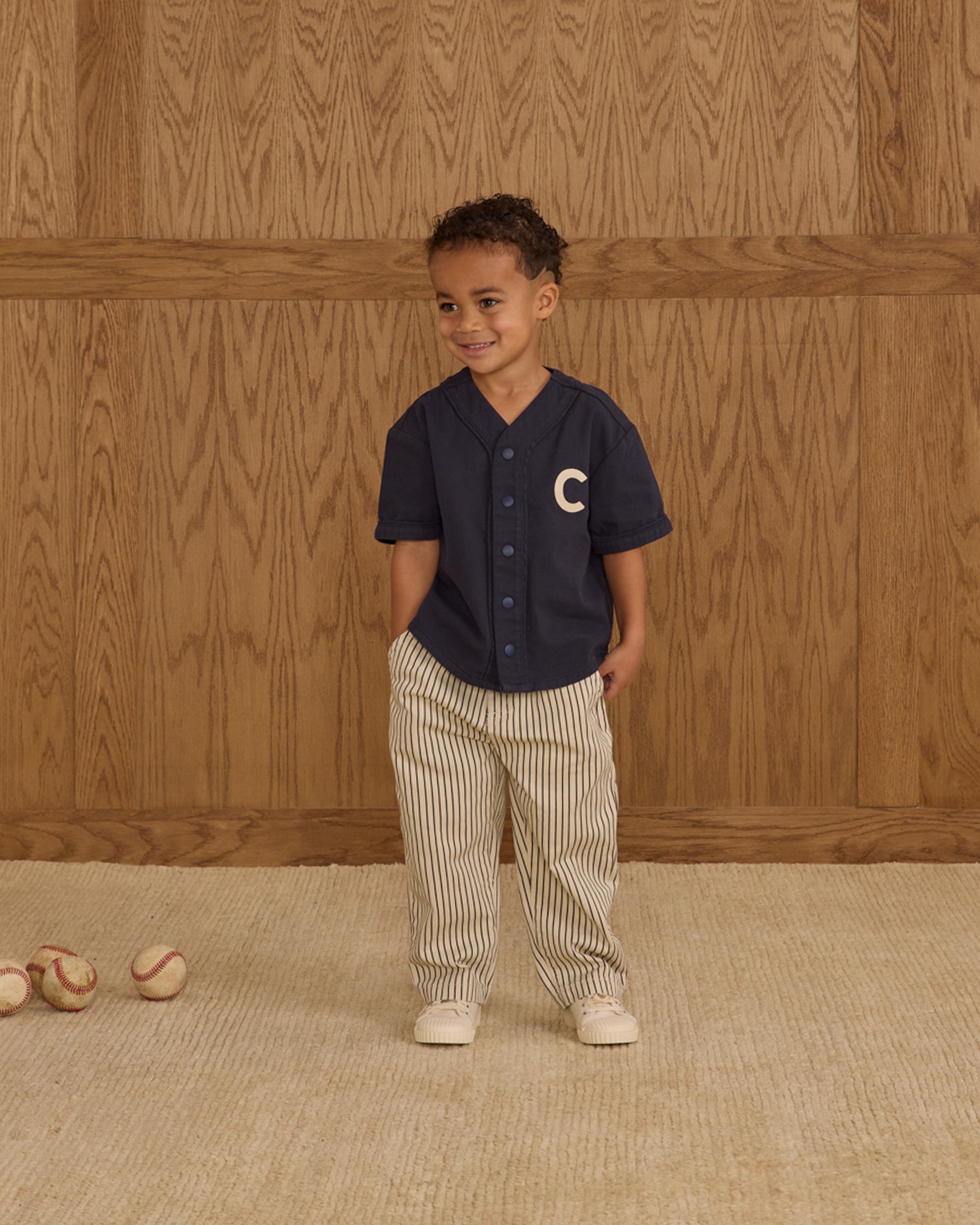 Baggy Pant - Navy Pinstripe