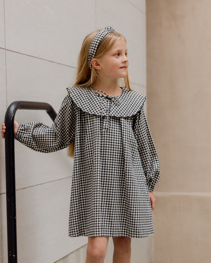 PRE-ORDER Rylee + Cru Mini Dress || Black Gingham