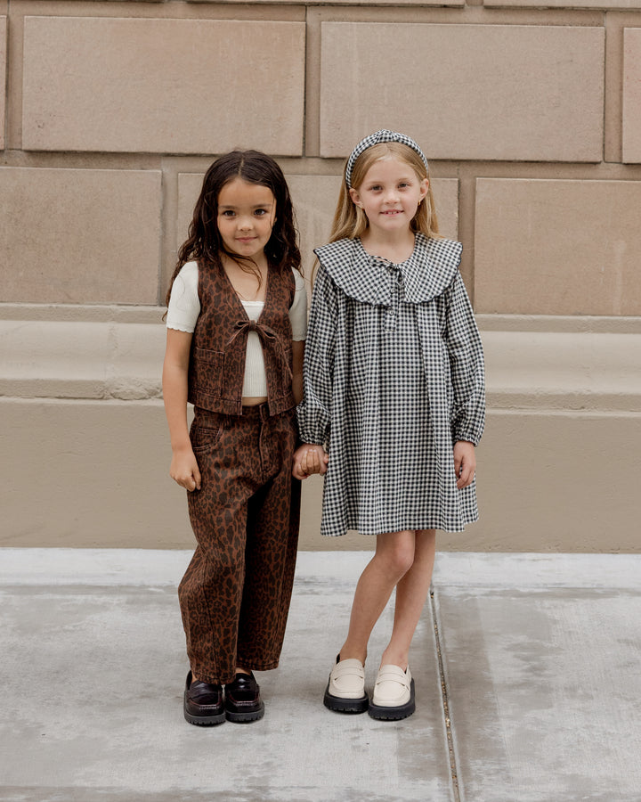 PRE-ORDER Rylee + Cru Mini Dress || Black Gingham