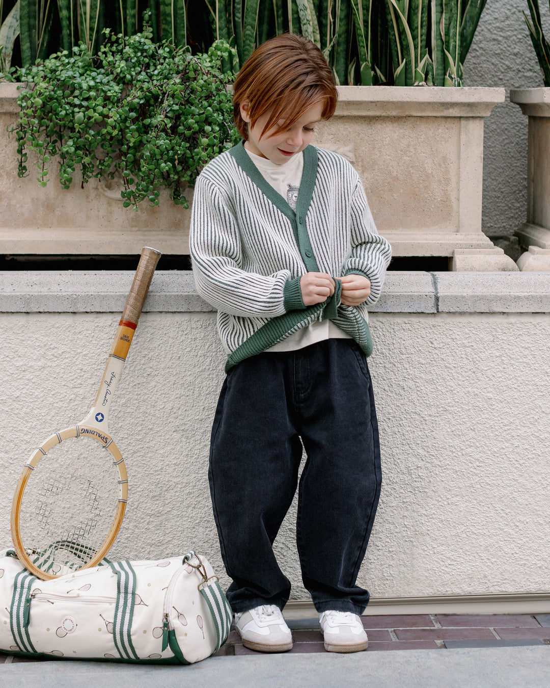 PRE-ORDER Rylee + Cru Haywood Cardigan || Green Stripe