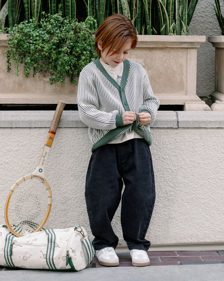PRE-ORDER Rylee + Cru Haywood Cardigan || Green Stripe
