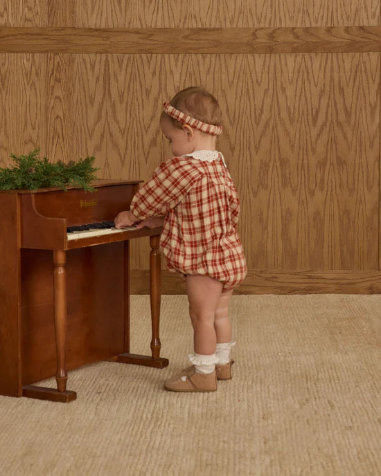 Heidi Romper - Red Plaid