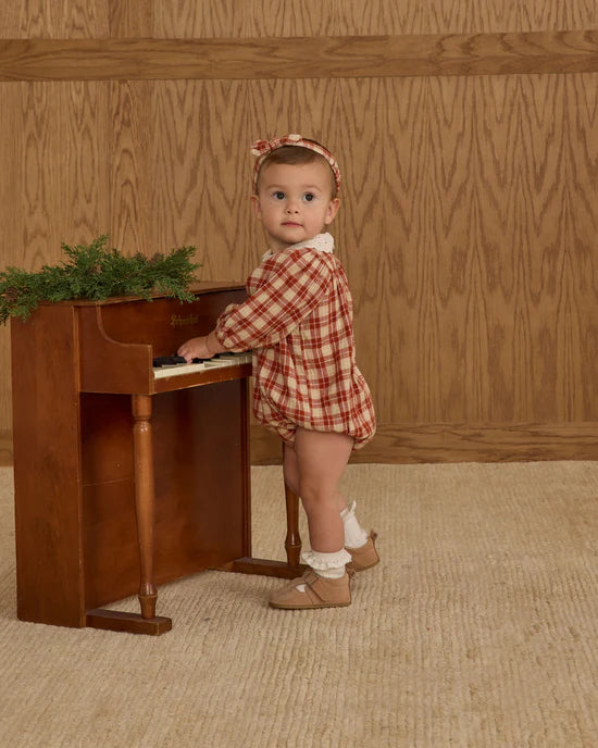 Heidi Romper - Red Plaid