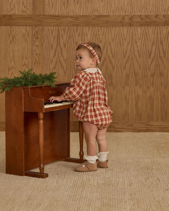 Heidi Romper - Red Plaid