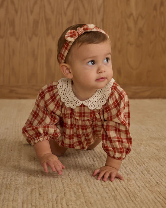 Heidi Romper - Red Plaid