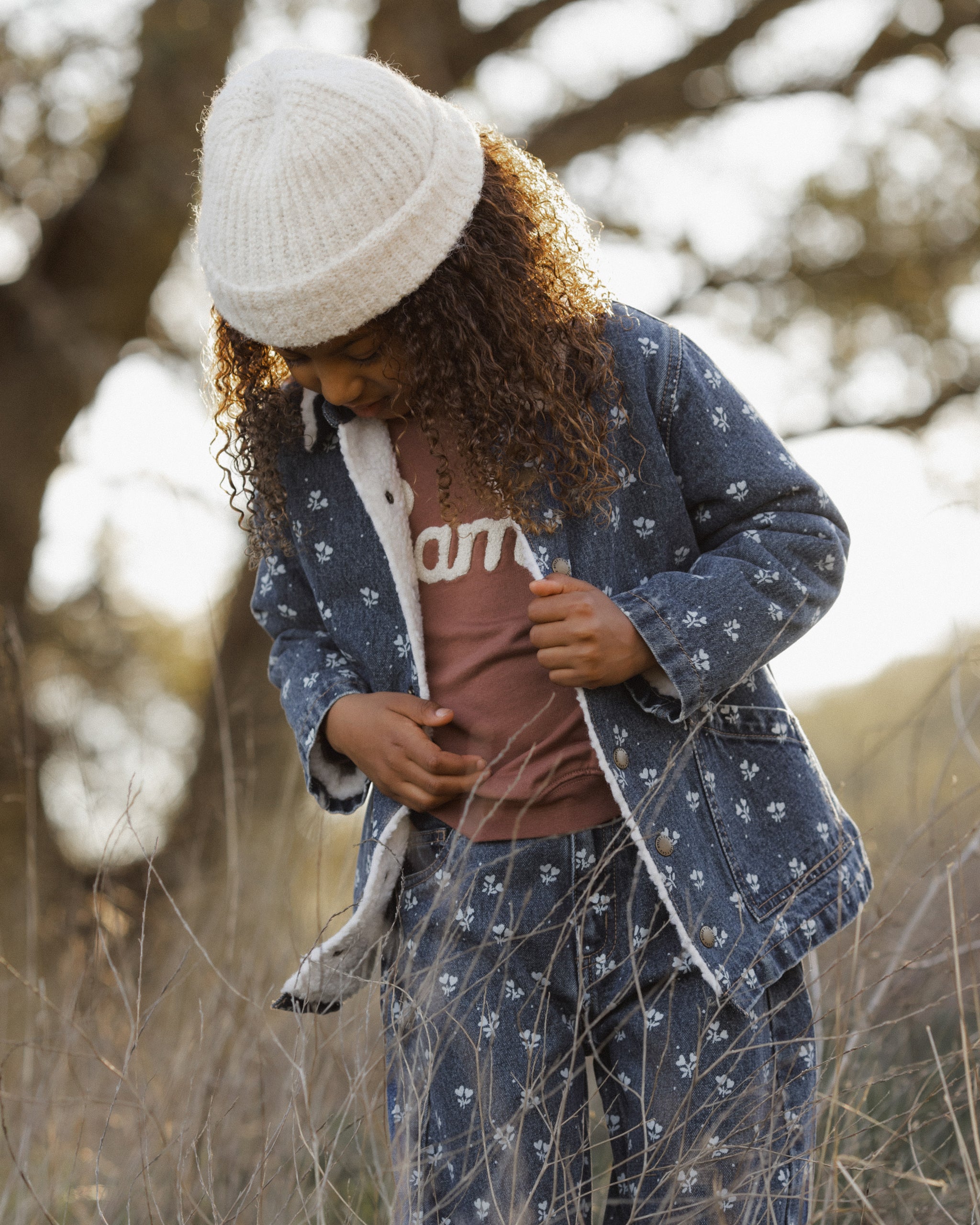 PRE-ORDER Long Chore Coat - Heart Ditsy