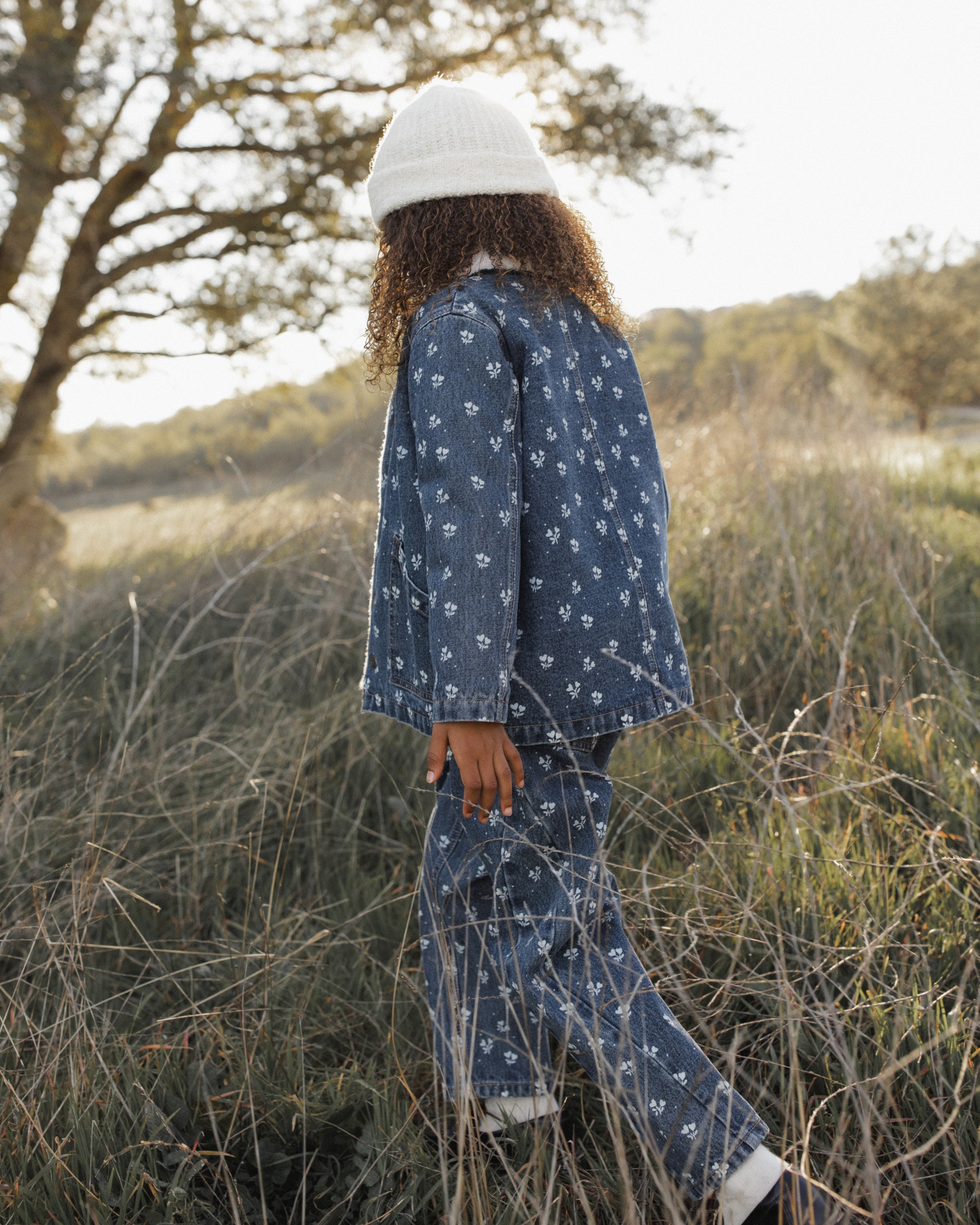 PRE-ORDER Long Chore Coat - Heart Ditsy