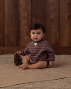PRE-ORDER Oversized Crew - Mulberry Stripe