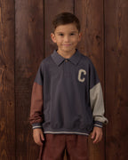 PRE-ORDER Collared Sweatshirt - Colour Block