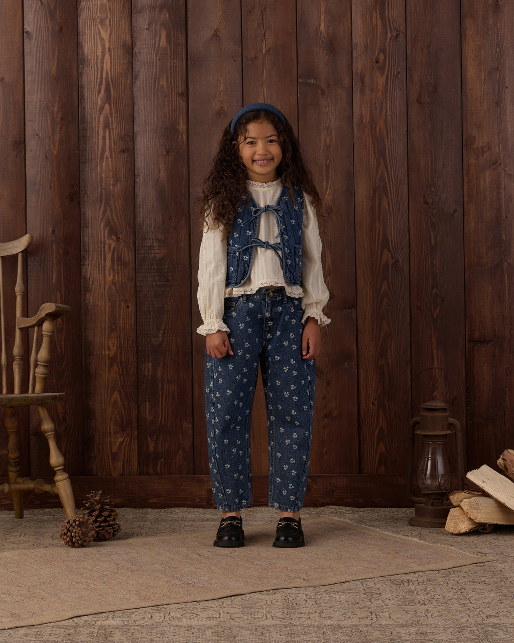 PRE-ORDER Denim Vest - Heart Ditsy