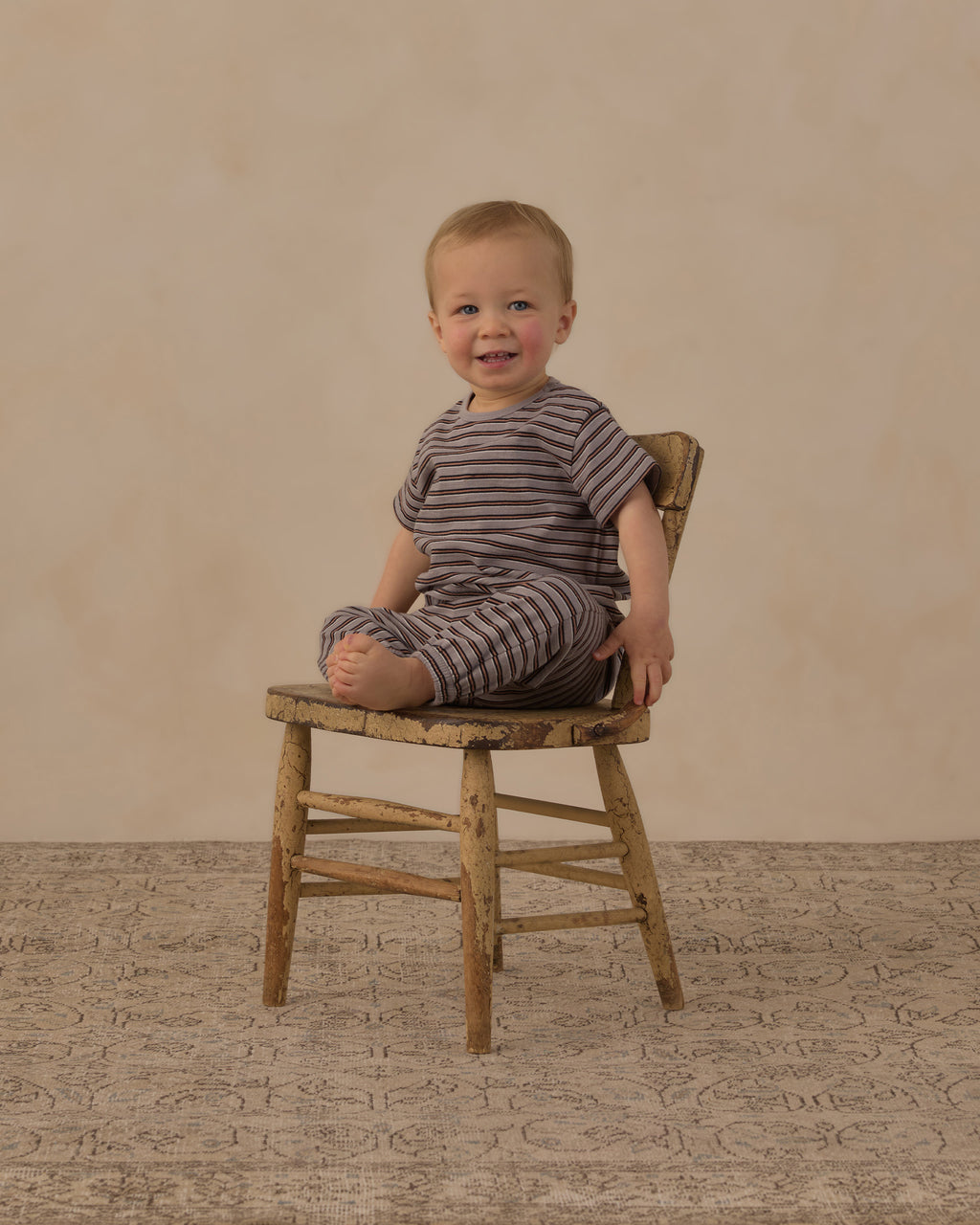 Jersey Tee + Pant Set Vintage Stripe