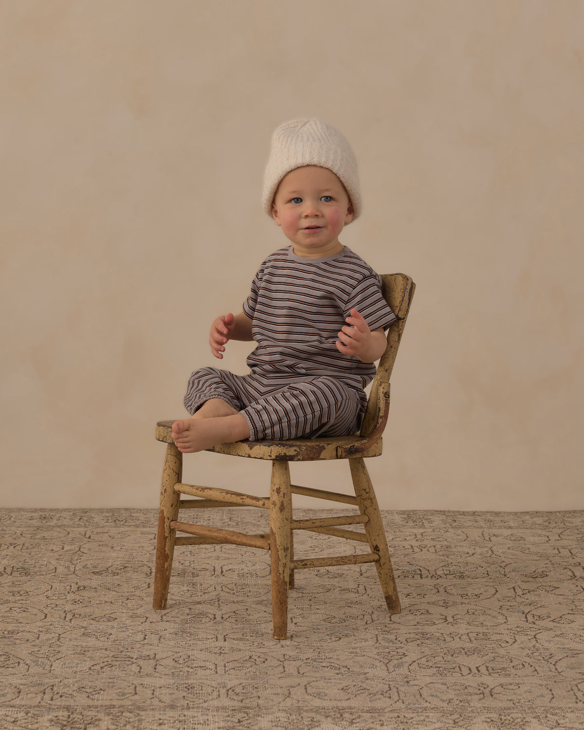 Jersey Tee + Pant Set Vintage Stripe