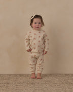 Long Sleeve Tee + Pant Set Pink Daisies