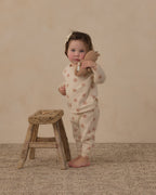 Long Sleeve Tee + Pant Set Pink Daisies