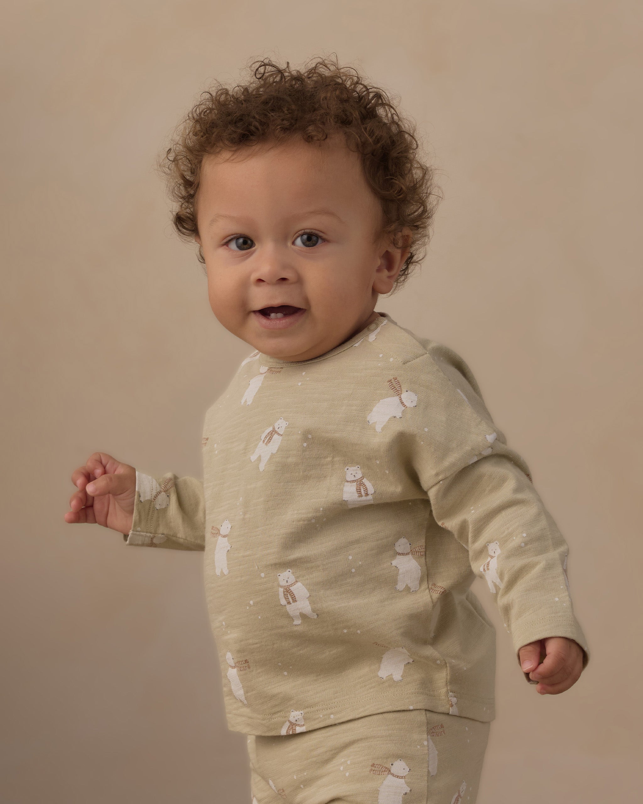 Organic Pajama Long John Polar Bears
