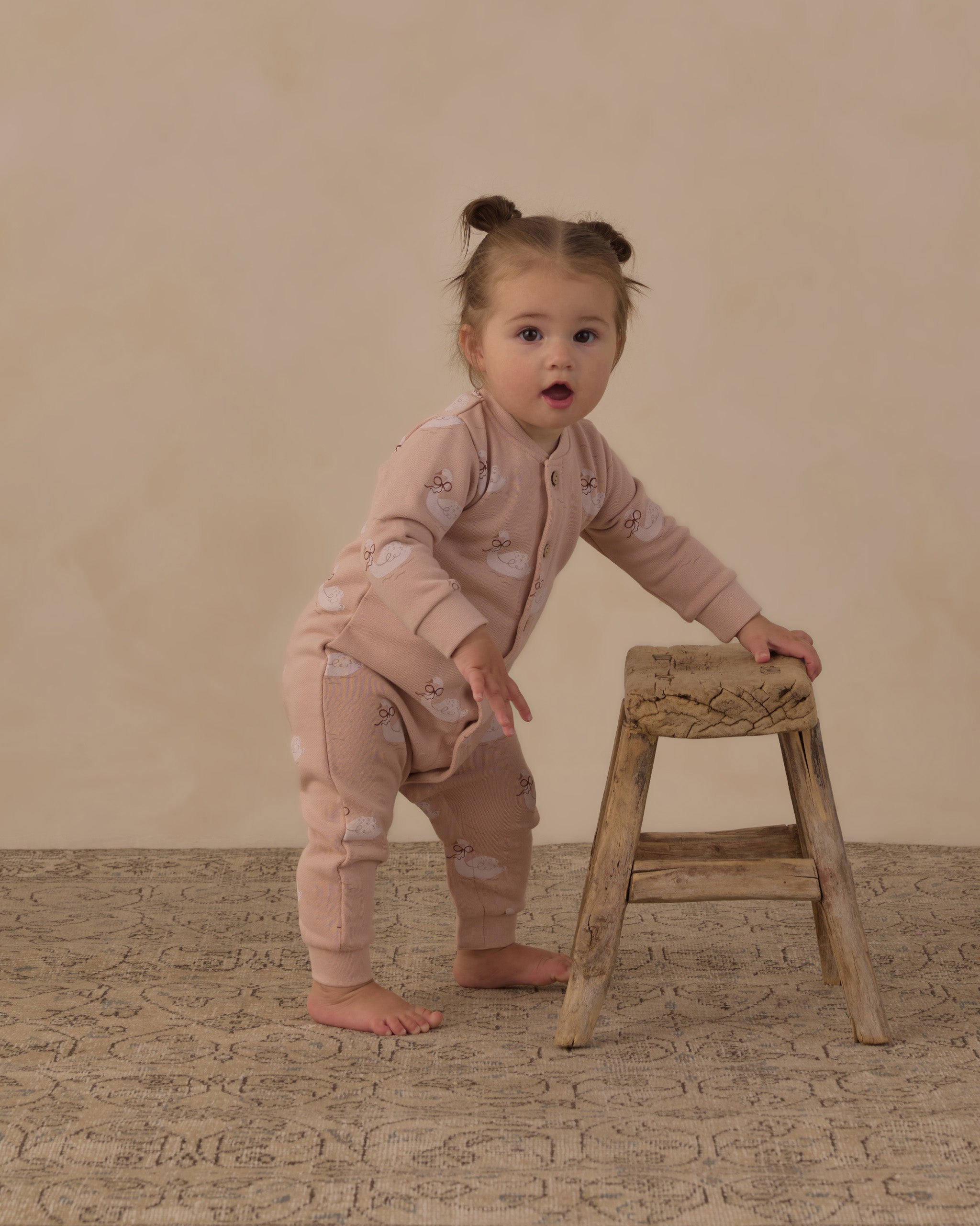 Button Down Jumpsuit Swans