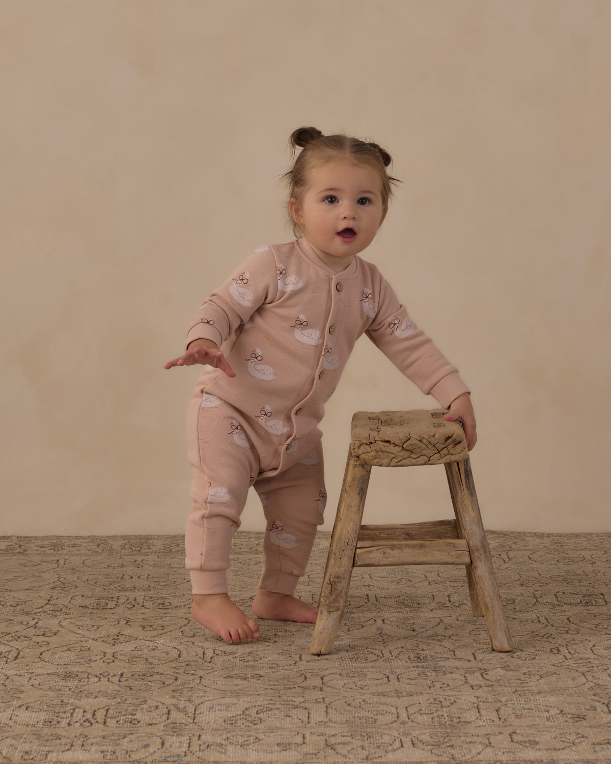 Button Down Jumpsuit Swans