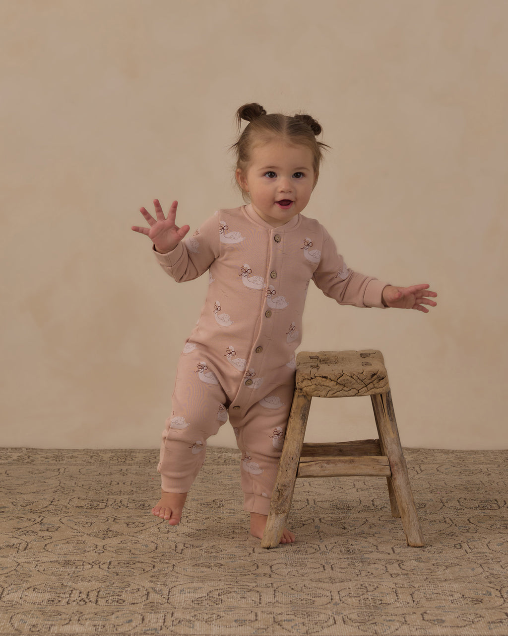 Button Down Jumpsuit Swans