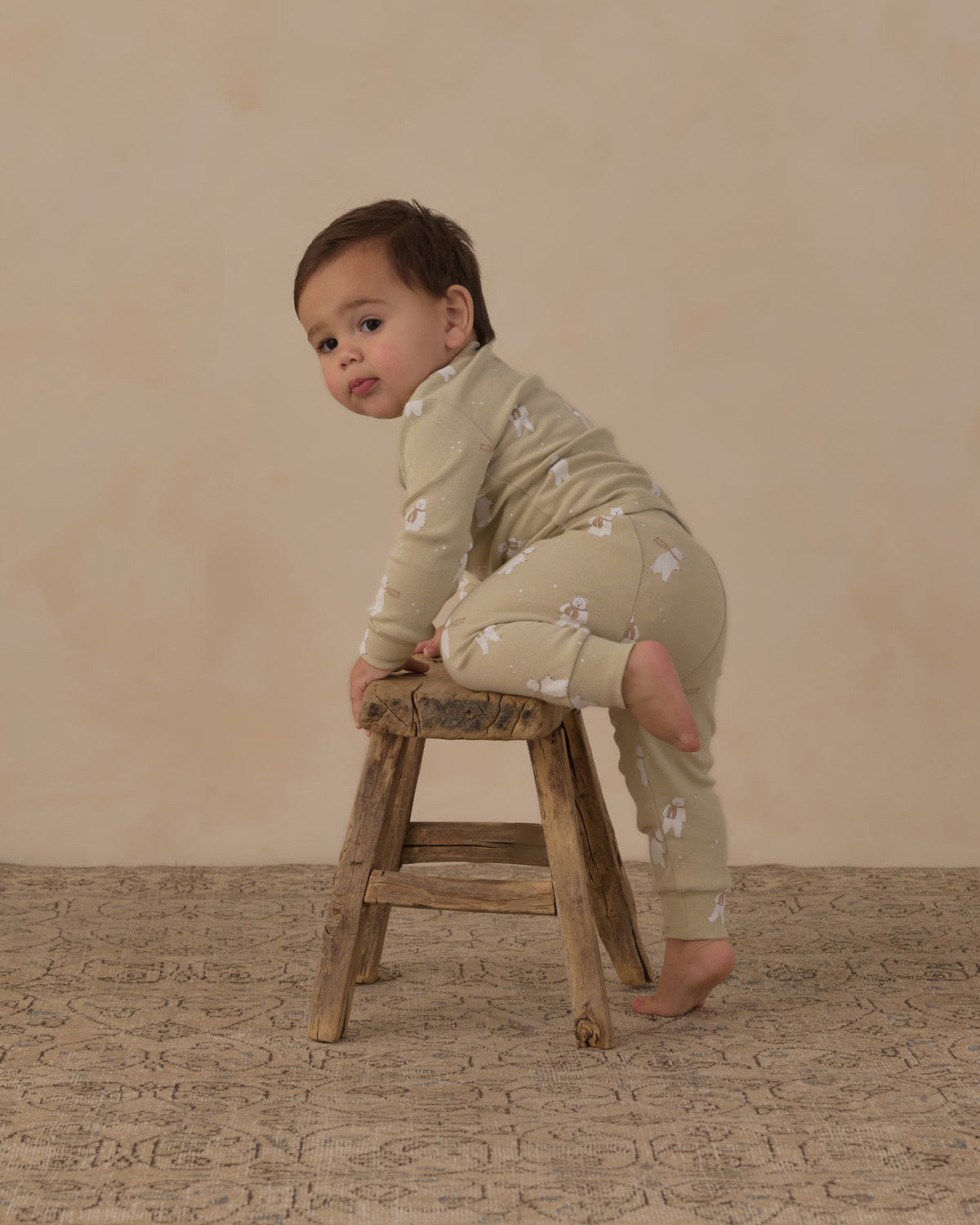 Organic Pajama Long John Polar Bears
