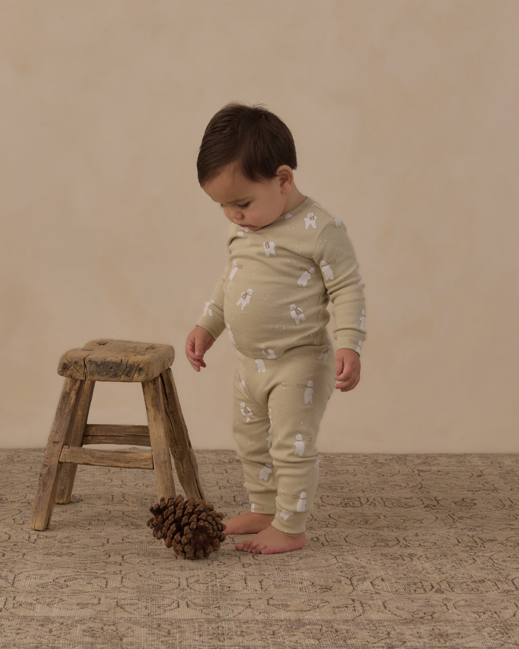 Organic Pajama Long John Polar Bears