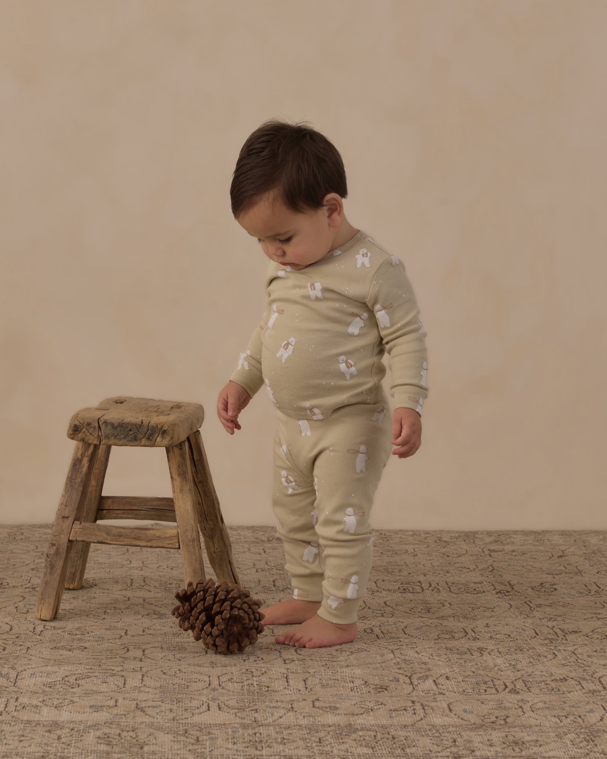 Organic Pajama Long John Polar Bears