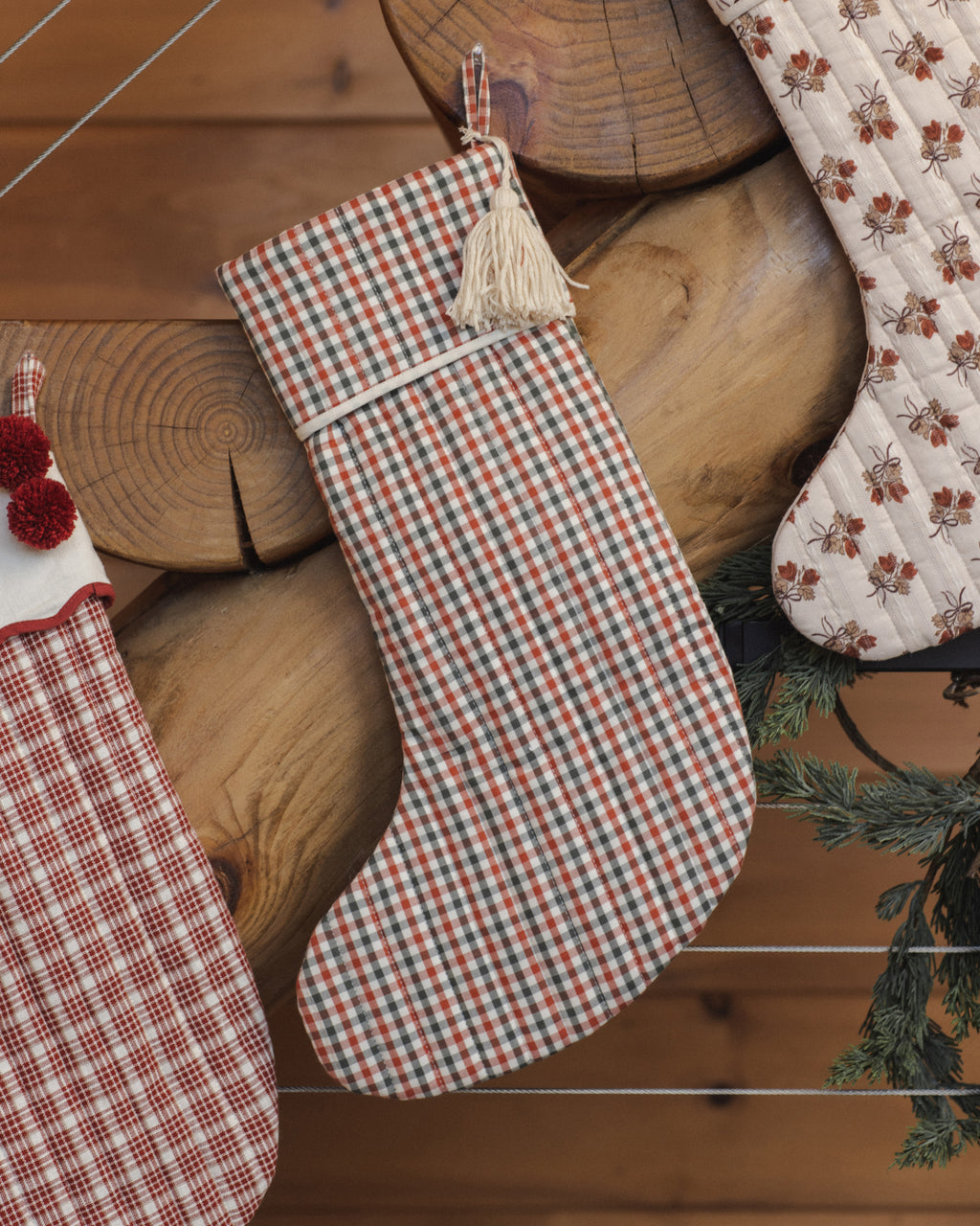 Christmas Stocking - Holiday Gingham