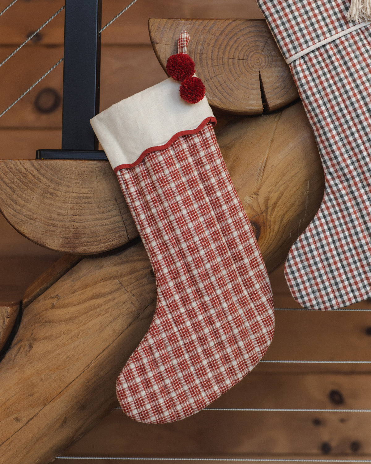 Noel Stocking - Ruby Plaid