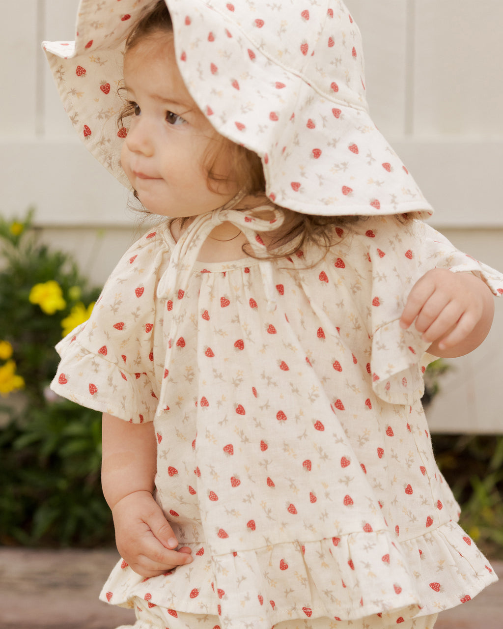 Rylee + Cru Floppy Sun Hat - Strawberry Fields