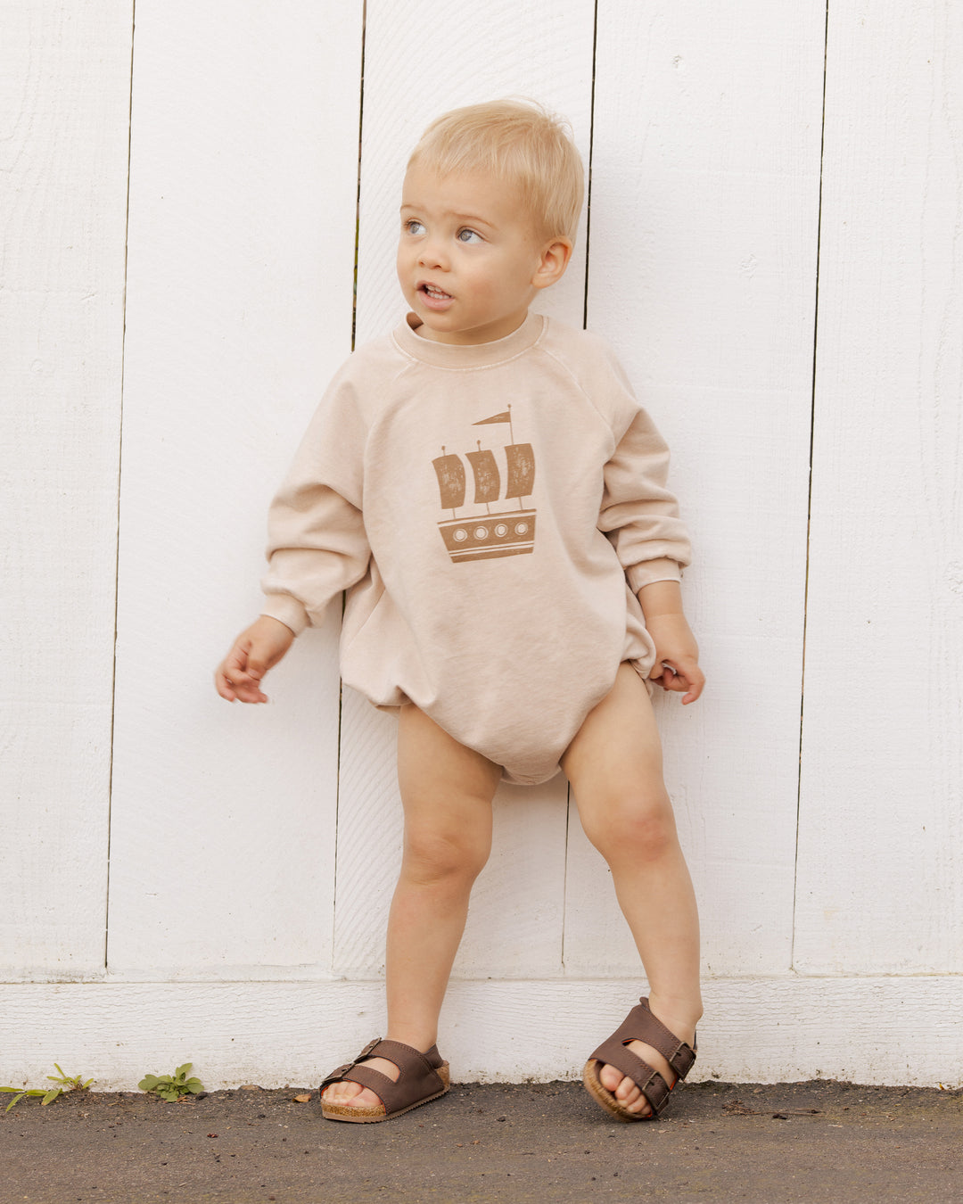 Rylee + Cru Crewneck Romper - Ship