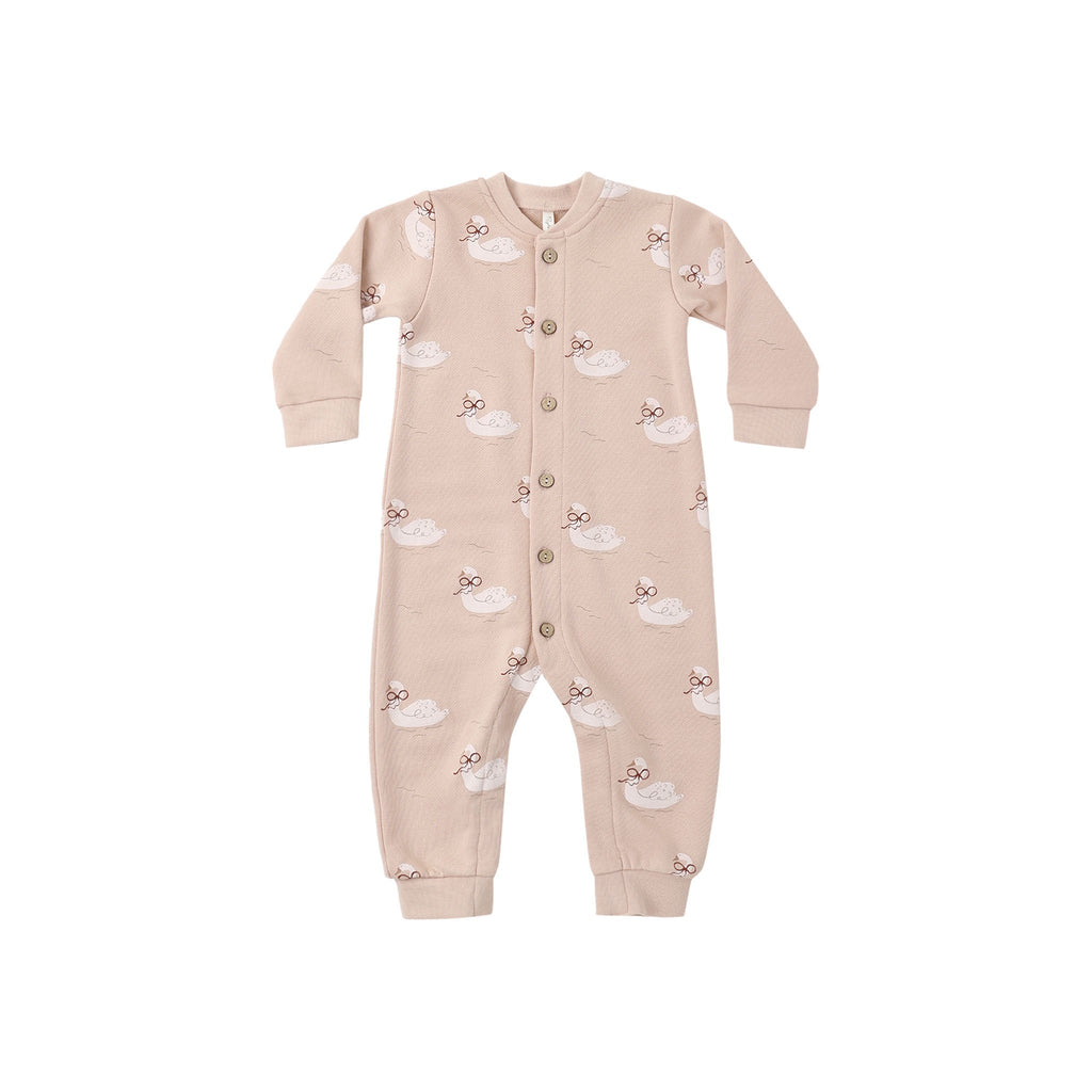 Button Down Jumpsuit Swans